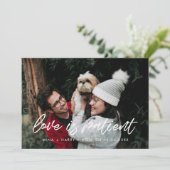 Faire-part Typographie moderne L'amour est le mariage patient (Debout devant)