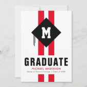 Faire-part Typographie Moderne pour la Remise de Diplômes Mas (Devant)