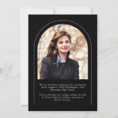 Faire-part Typographie noir blanc moderne 2 Arc photo Grad (Dos)