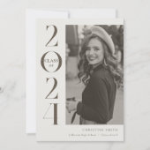 Faire-part Typographie noir et blanc Retro (Devant)