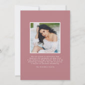 Faire-part Typographie Rose moderne Grad Dusty Diplôme (Dos)