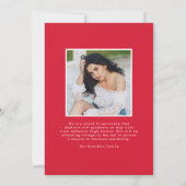 Faire-part Typographie rouge moderne Grad 2 Diplôme photo (Dos)