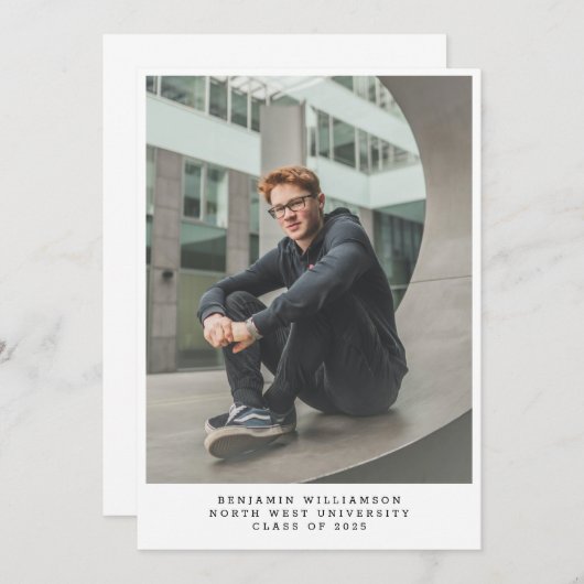 Faire-part Typographie simple de la machine à écrire (Devant / Derrière)