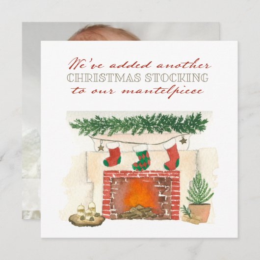 Faire-part Un autre Noël Stocker Photo Fête Naissance (Devant / Derrière)