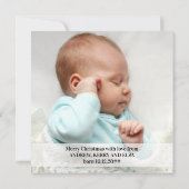 Faire-part Un autre Noël Stocker Photo Fête Naissance (Dos)