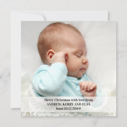 Faire-part Un autre Noël Stocker Photo Fête Naissance (Dos)