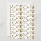 Faire-part Un bébé brasse du baby shower de bière aquarelle (Dos)