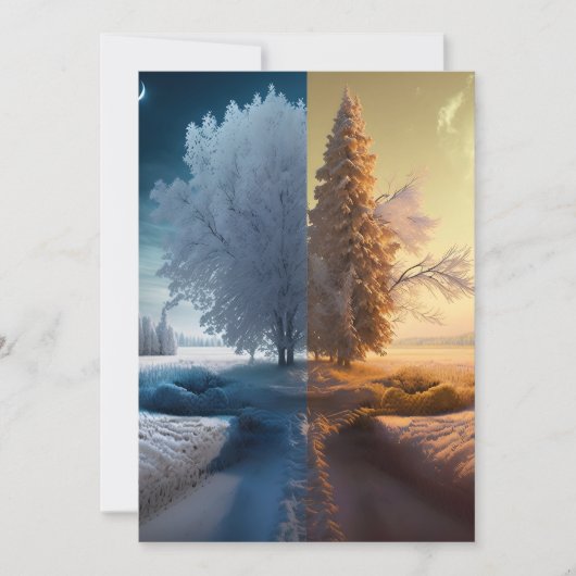 Faire-part Un jour en hiver (Devant)