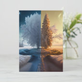 Faire-part Un jour en hiver (Debout devant)