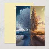 Faire-part Un jour en hiver (Devant / Derrière)