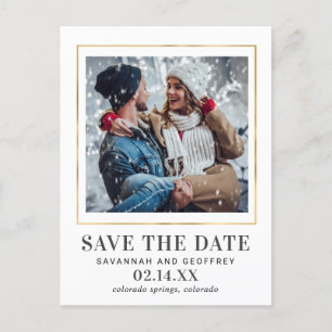 Faire-part Un mariage photo Enregistrer la date Carte postale
