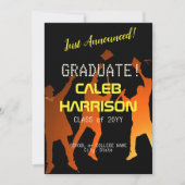 Faire-part Un noir élégant diplômé en technologie moderne (Devant)