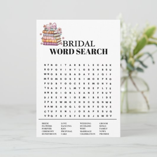 Faire-part Un nouveau chapitre Livre Weight Word Search Game  (Debout devant)