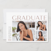 Faire-part Un nouvel angle | Trois photos Collage Graduation (Devant)