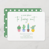 Faire-part Un Nouvel Endroit Pour Se Détendre ! Cactus Nouvel (Devant / Derrière)