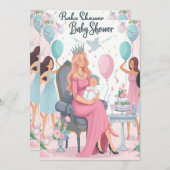 Faire-part Un paquet de joie en chemin! rejoignez-nous baby s (Devant / Derrière)