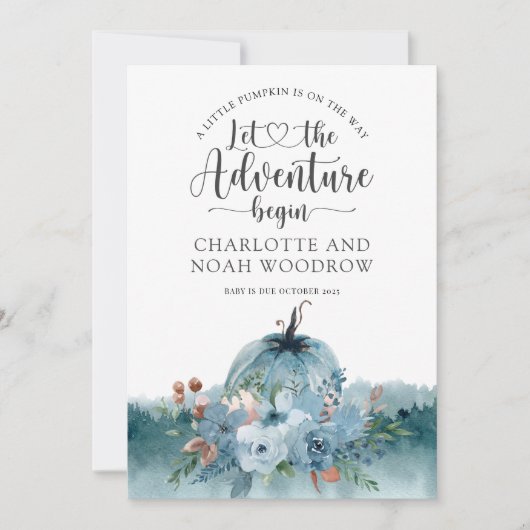 Faire-part Un Petit Citrouille Se Trouve Sur Le Chemin De La (Devant)