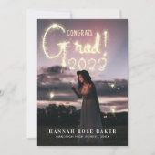 Faire-part Un peu étincelante | Photo Moderne 2023 Graduation (Devant)