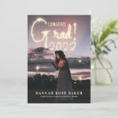 Faire-part Un peu étincelante | Photo Moderne 2023 Graduation (Debout devant)