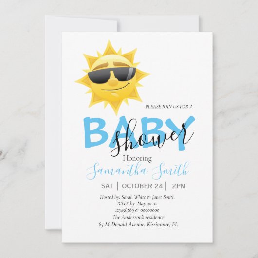 Faire-part Un rayon de soleil (Devant)