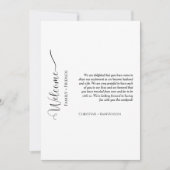 Faire-part Un script moderne mariage accueille et un itinérai (Devant)