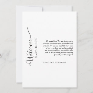 Faire-part Un script moderne mariage accueille et un itinérai