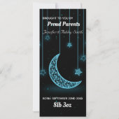 Faire-part Une étoile est née Lune et étoiles naissance perso (Dos)