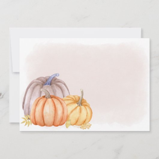 Faire-part Une Grossesse Automne Rustique Un Peu Citrouille (Dos)