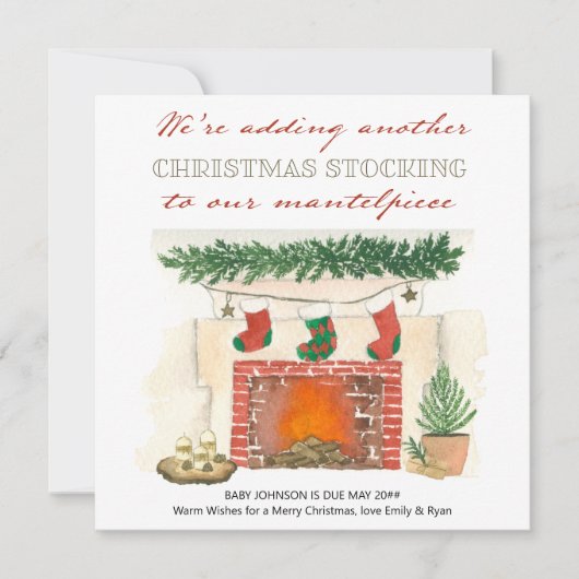 Faire-part Une nouvelle grossesse photo de Noël (Devant)