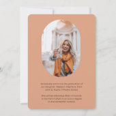 Faire-part Unique Classy Retro Curved Photo 2023 Graduation (Dos)