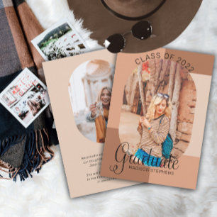 Faire-part Unique Classy Retro Diplôme de Photo Courbé