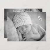 Faire-part unique de bébé avec l'enveloppe de (Devant / Derrière)