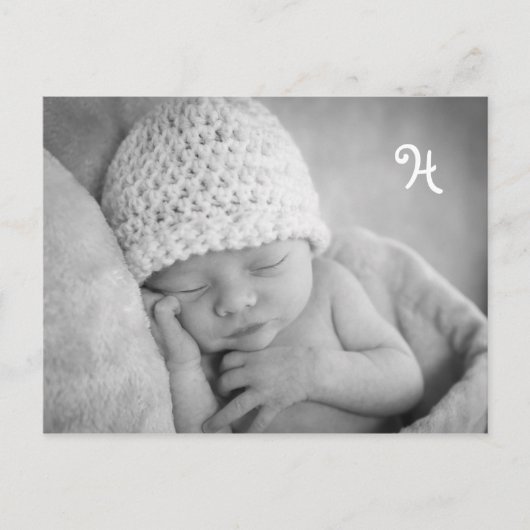 Faire-part unique de bébé avec l'enveloppe de (Devant)