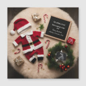 Faire-part unique de grossesse de Noël (Devant)