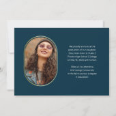 Faire-part Unique Oblong 4 Photo Collage 2023 Graduation (Dos)