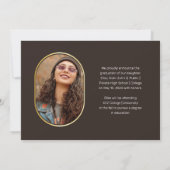 Faire-part Unique Oblong 4 Photo Collage 2023 Graduation (Dos)