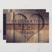 Faire-part uniques pour les 25 ans de mariage (Devant / Derrière)