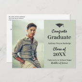 Faire-part universitaire avec photo (Devant / Derrière)