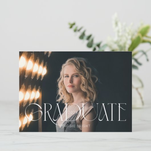 Faire-part universitaire moderne (Debout devant)