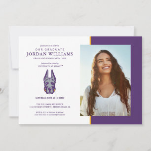 Faire-part Université d'Albany Chef de la mascotte Great Dane