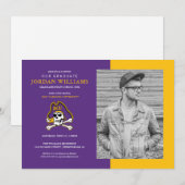 Faire-part Université de Caroline de l'Est | Pirates écus (Devant / Derrière)