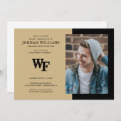 Faire-part Université de Wake Forest | WF (Devant / Derrière)