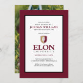 Faire-part Université Elon (Devant / Derrière)