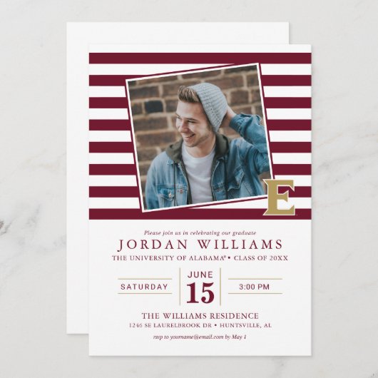 Faire-part Université Elon E (Devant / Derrière)