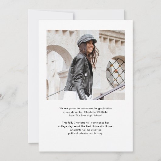 Faire-part Université moderne de Calligraphy (Dos)