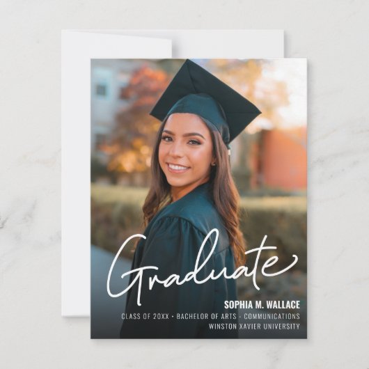 Faire-part Université moderne Photo de la promotion de diplôm (Devant)