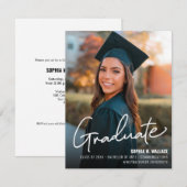 Faire-part Université moderne Photo de la promotion de diplôm (Devant / Derrière)