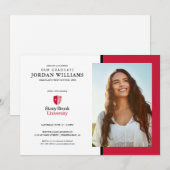 Faire-part Université Stony Brook | Motif typographique (Devant / Derrière)