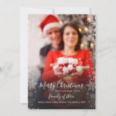 Faire-part Vacances de Noël Famille Photo Grossesse (Devant)
