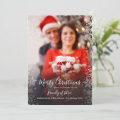 Faire-part Vacances de Noël Famille Photo Grossesse (Debout devant)